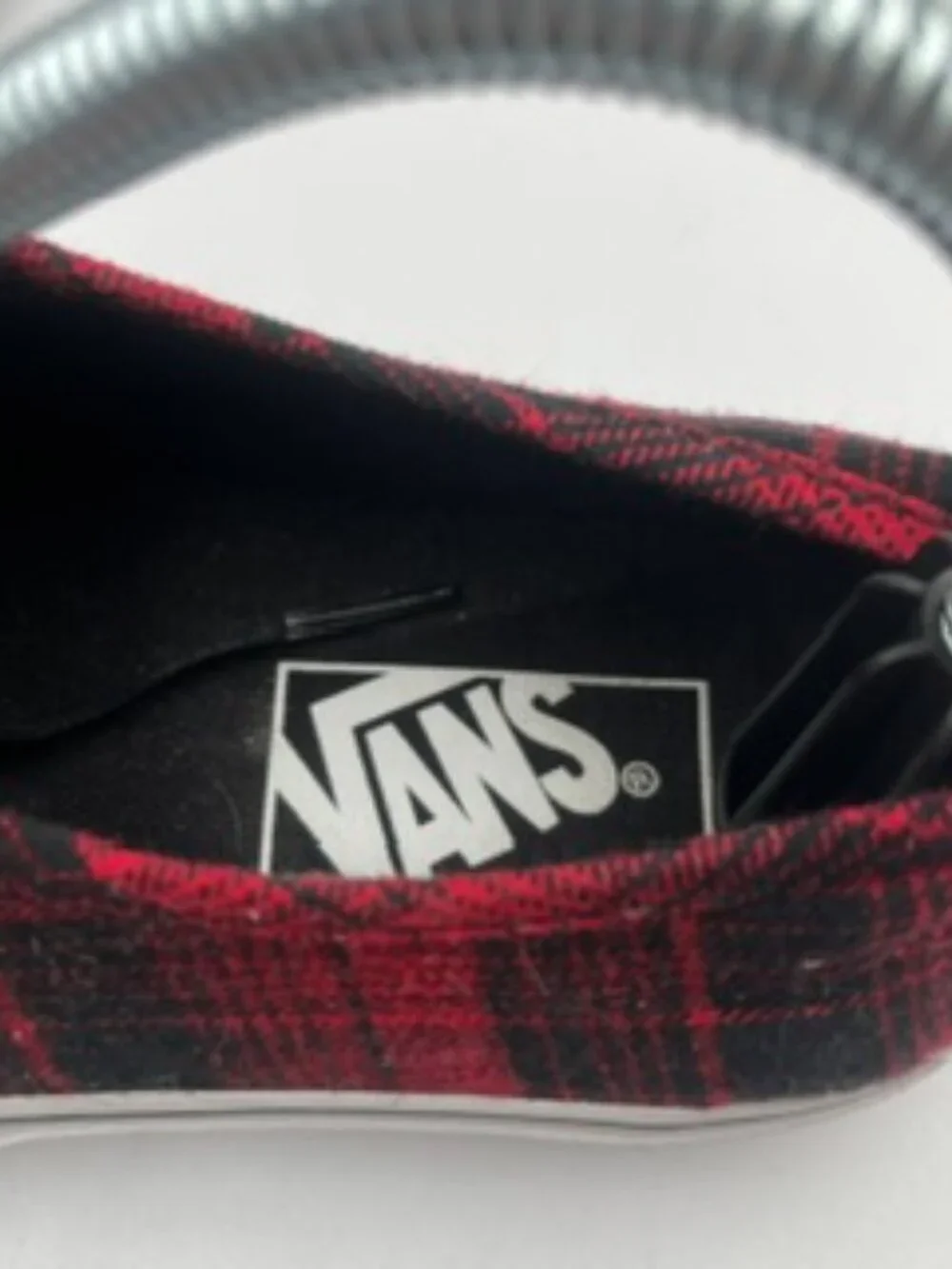 Vans Authentic Flannel Sneakers Unisex W8 M6.5 Red & Black Plaid low top lace up